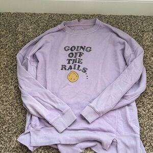 Purple Graphic Sweatshirt